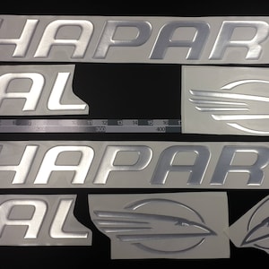Chaparral-bootemblemen 32" chroom + GRATIS SNELLE levering DHL Express - Stickers Set - Grafische sticker