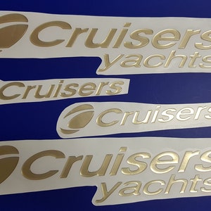 Cruisers jachten bootemblemen 22" goud + GRATIS SNELLE levering DHL Express - sticker - stickerset - grafische sticker
