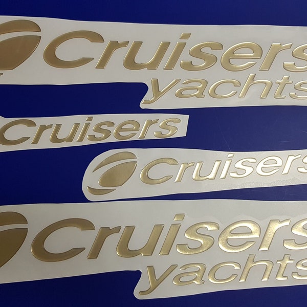 Cruisers yachts boat emblems 22" gold + FREE FAST delivery DHL express - sticker - Stickers Set - Graphics Decal