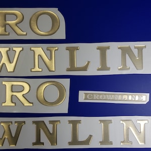 Crownline-bootemblemen 30" goud + GRATIS SNELLE levering DHL Express - Stickersset - Grafische sticker