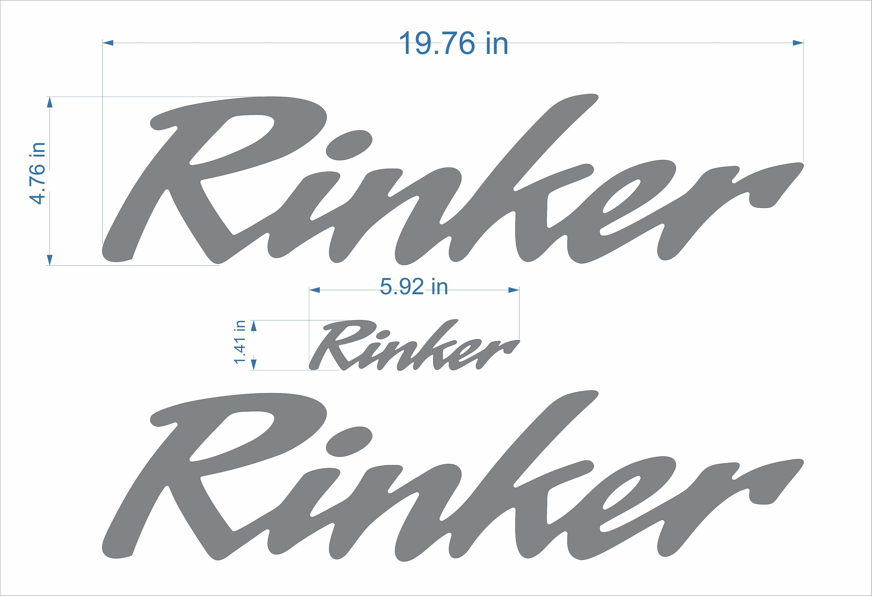 Rinker Boat Emblems 20 Black Chrome FREE FAST Delivery Etsy