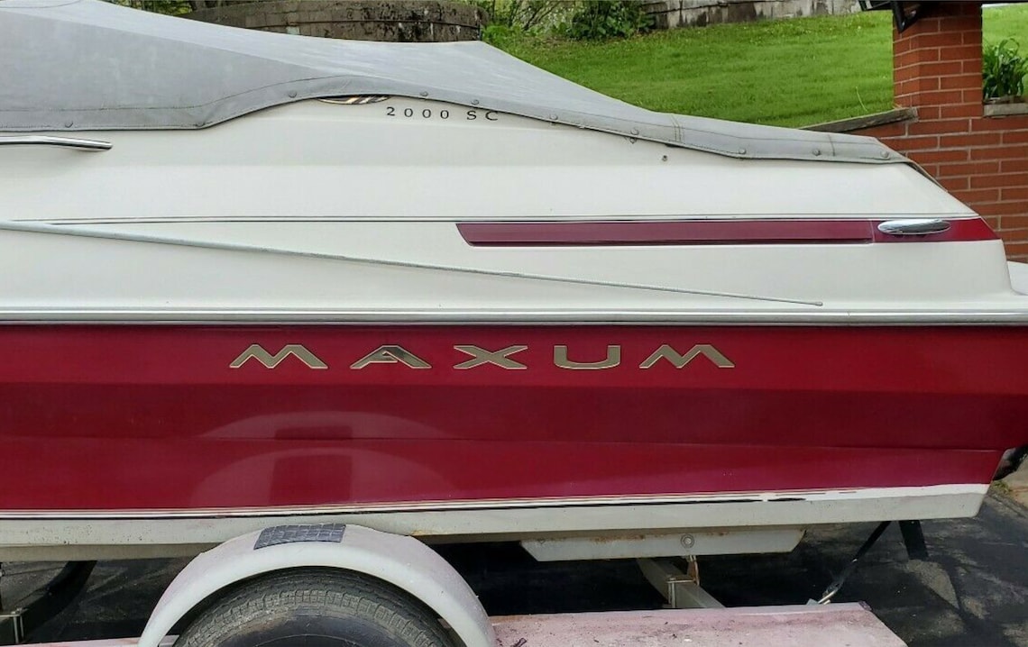 Maxum Boat Emblems 40 Gold FREE FAST Delivery DHL Etsy