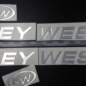 Emblemas de barcos Key West 22" cromados + entrega RÁPIDA GRÁTIS DHL express - Conjunto de adesivos - Decalque gráfico