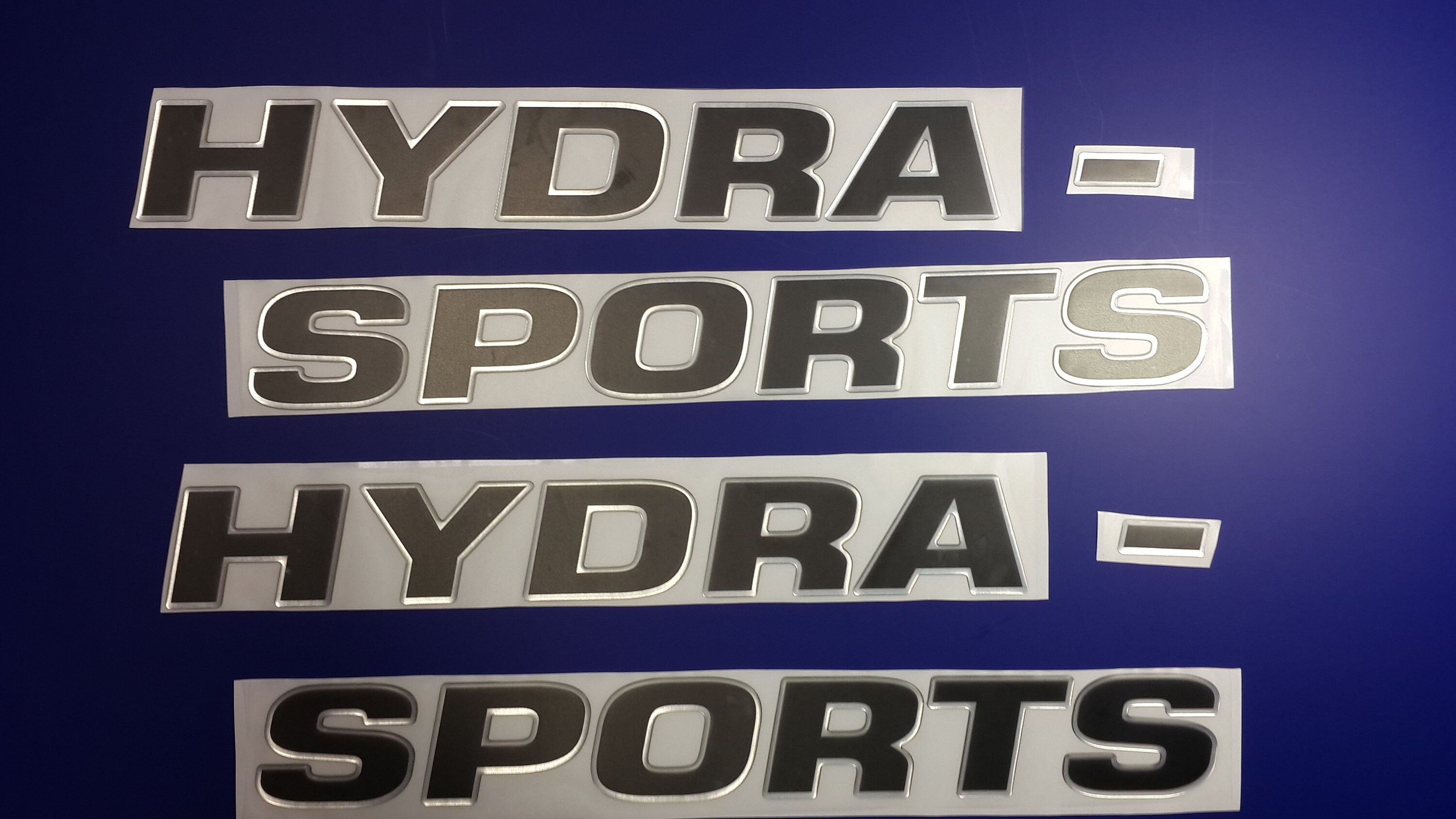 Hydrasports Boat Emblems 43 Chrome Black FREE FAST Etsy