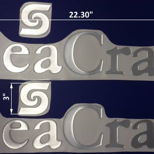 SeaCraft-bootemblemen 22" chroom + GRATIS SNELLE levering DHL Express - Stickersset - Grafische sticker