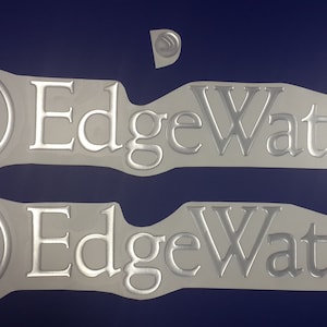 EdgeWater-botenemblemen 25" chroom + GRATIS SNELLE levering DHL Express - Stickers Set - Grafische sticker