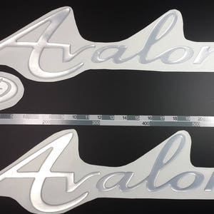 Avalon pontonbootemblemen 22" chroom + GRATIS SNELLE levering DHL Express - Stickers Set - Grafische sticker