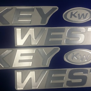 Key West-bootemblemen 40" chroom + GRATIS SNELLE levering DHL Express - stickerset - grafische sticker