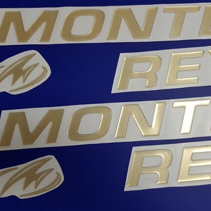 Monterey-bootemblemen 30" goud + GRATIS SNELLE levering DHL Express - verhoogde stickers - grafische sticker