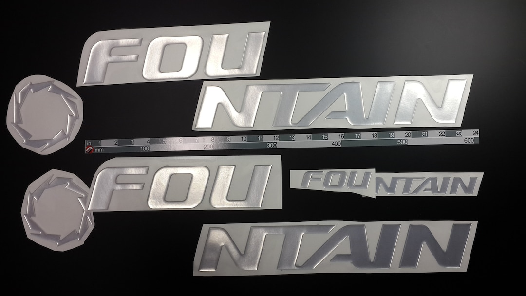 Fountain Boat Emblems 32 Chrome FREE FAST Delivery DHL Express Stickers