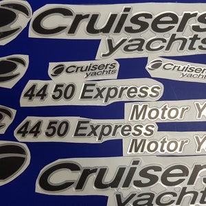 Cruisers jachten bootembleem 24" chroom zwart 4450 + GRATIS SNELLE levering DHL Express - sticker - stickerset - grafische sticker
