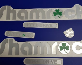Emblème Shamrock Boats 22" + livraison rapide gratuite DHL express - sticker en relief - jeu d'autocollants - sticker graphique