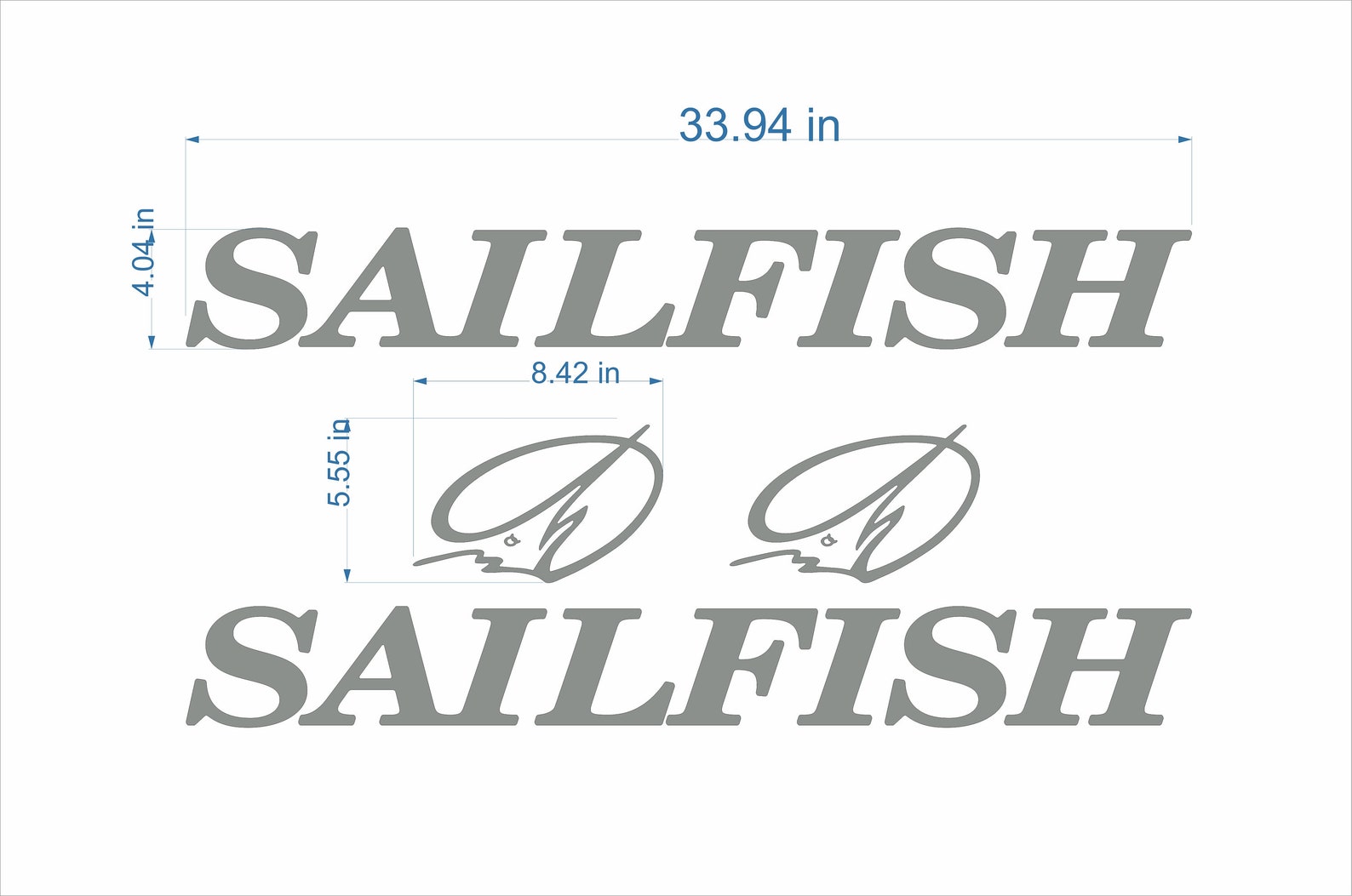 Sailfish Boats Emblems 33 Chrome FREE FAST Delivery Etsy