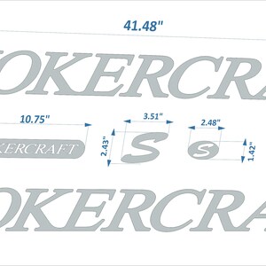 Smokercraft Boat Emblems 41" + FREE FAST Delivery DHL Express