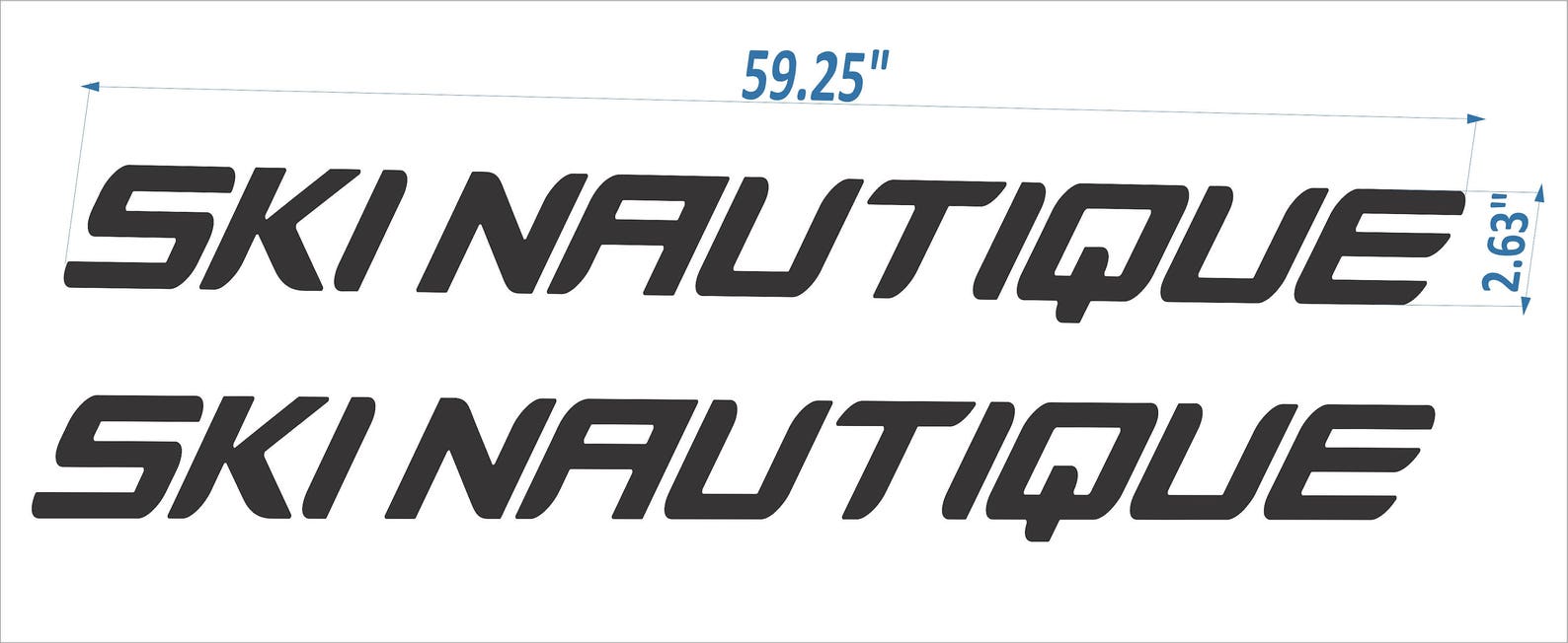 Ski Nautique boat Emblems 60 Black FREE FAST delivery Etsy