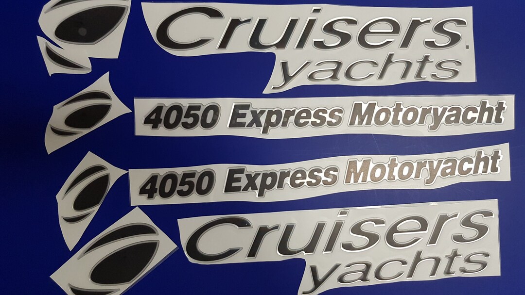 Cruisers Yachts Boat Emblem 24 Chrome Black 4050 FREE FAST Delivery DHL