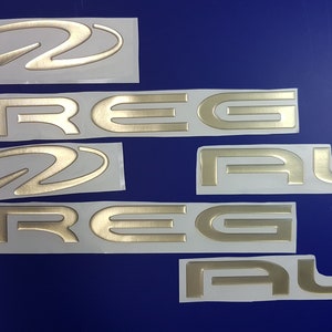 Regal Boat-emblemen 28" goud + GRATIS SNELLE levering DHL Express - Stickers Set - Grafische sticker