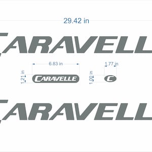 Caravelle boat Emblems 30&quot; chrome + FREE FAST delivery DHL express - Raised Decals Stickers Set - Graphics Decal