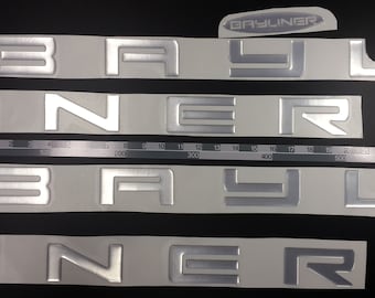 Bayliner Boats Emblems 44&quot; chrome + FREE FAST delivery DHL express - Stickers Set - Graphics Decal