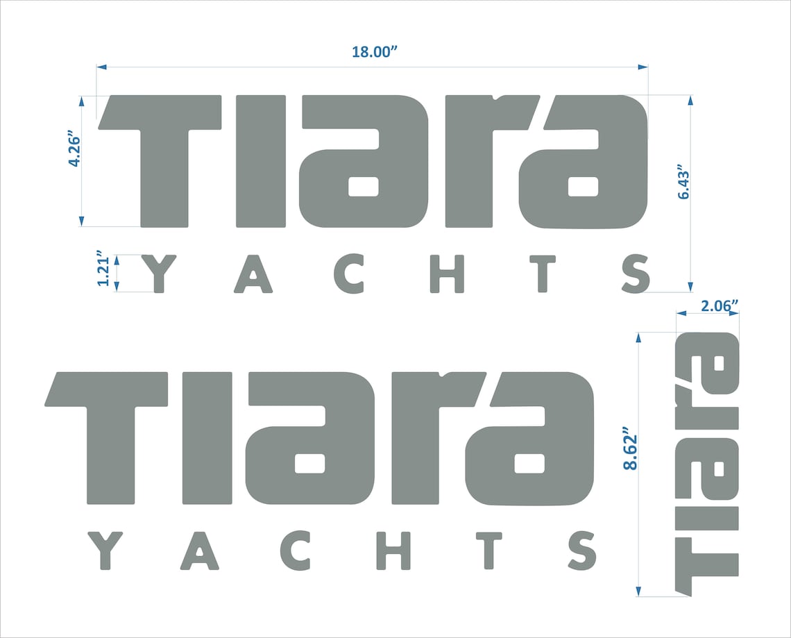 Tiara Yachts Boat Emblems 18 Gold FREE FAST Delivery Etsy
