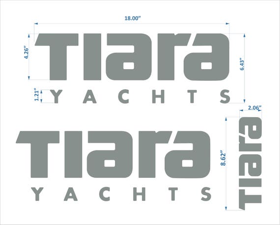 Tiara Yachts Boat Emblems 18 Gold Free Fast Delivery Etsy