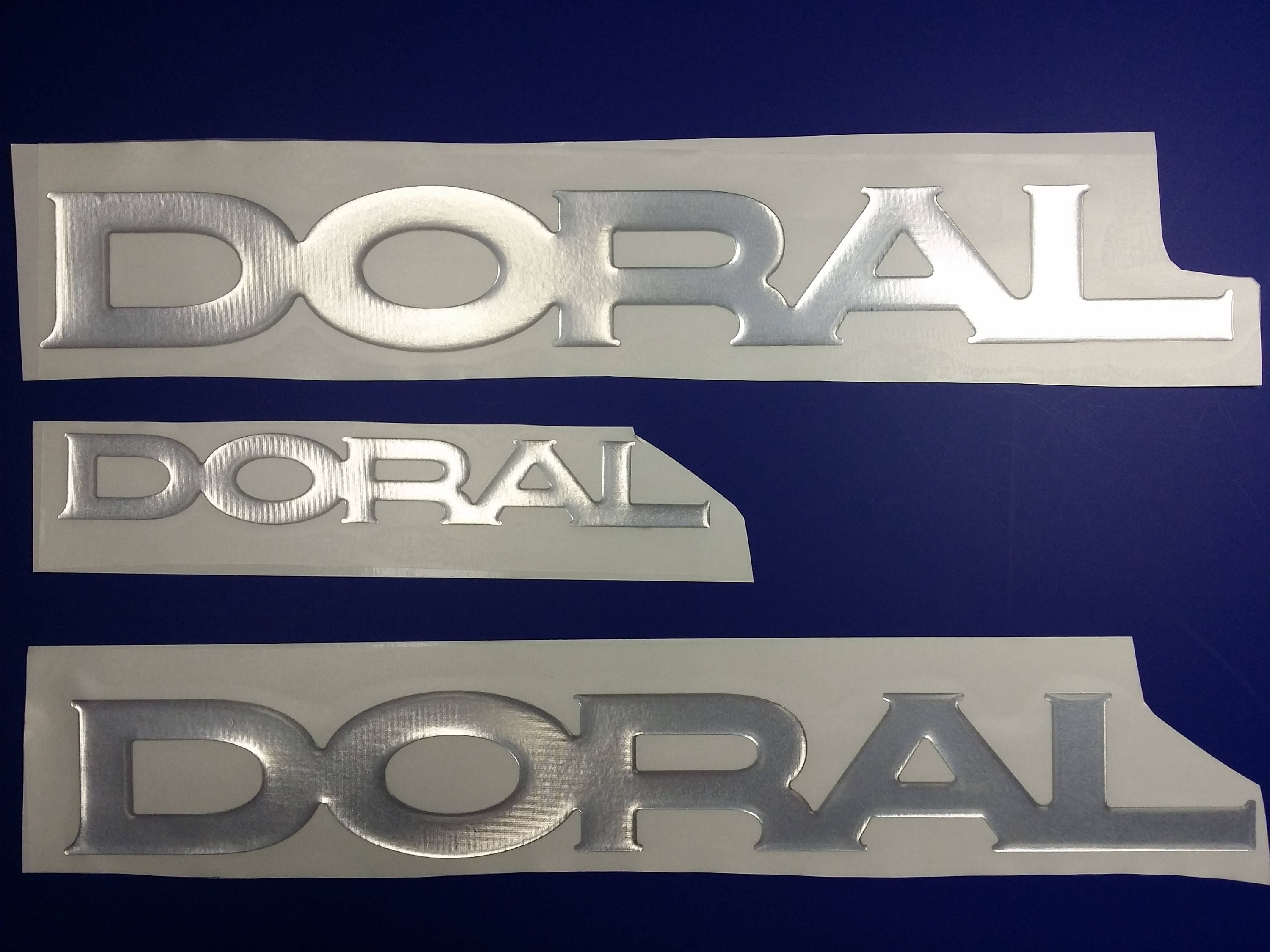 Doral Boats Gold Decal 12" Stickers Pair
