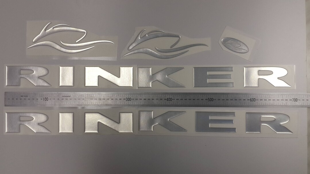 Rinker Boat Emblems 27 Chrome FREE FAST Delivery DHL Express Stickers Set Graphics Decal Etsy