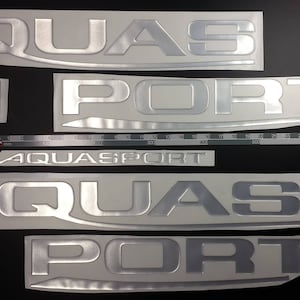 Aquasport boat Emblems 52&quot; chrome + FREE FAST delivery DHL express - Stickers Set - Graphics Decal