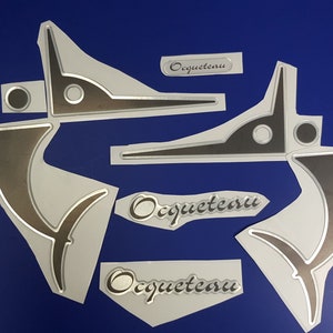 Ocqueteau Boats-embleem vis 18" + GRATIS SNELLE levering DHL Express- Stickersticker - Stickersset - Grafische sticker