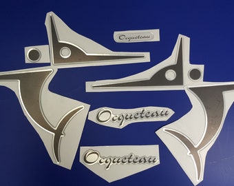 Emblème poisson Ocqueteau Boats 18" + livraison rapide gratuite DHL express - Sticker - Set de stickers - Sticker graphique