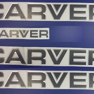 Carver-bootembleem 18" chroomzwart + GRATIS SNELLE levering DHL Express - Bestand tegen mechanische schokken - Stickersset - Grafische sticker