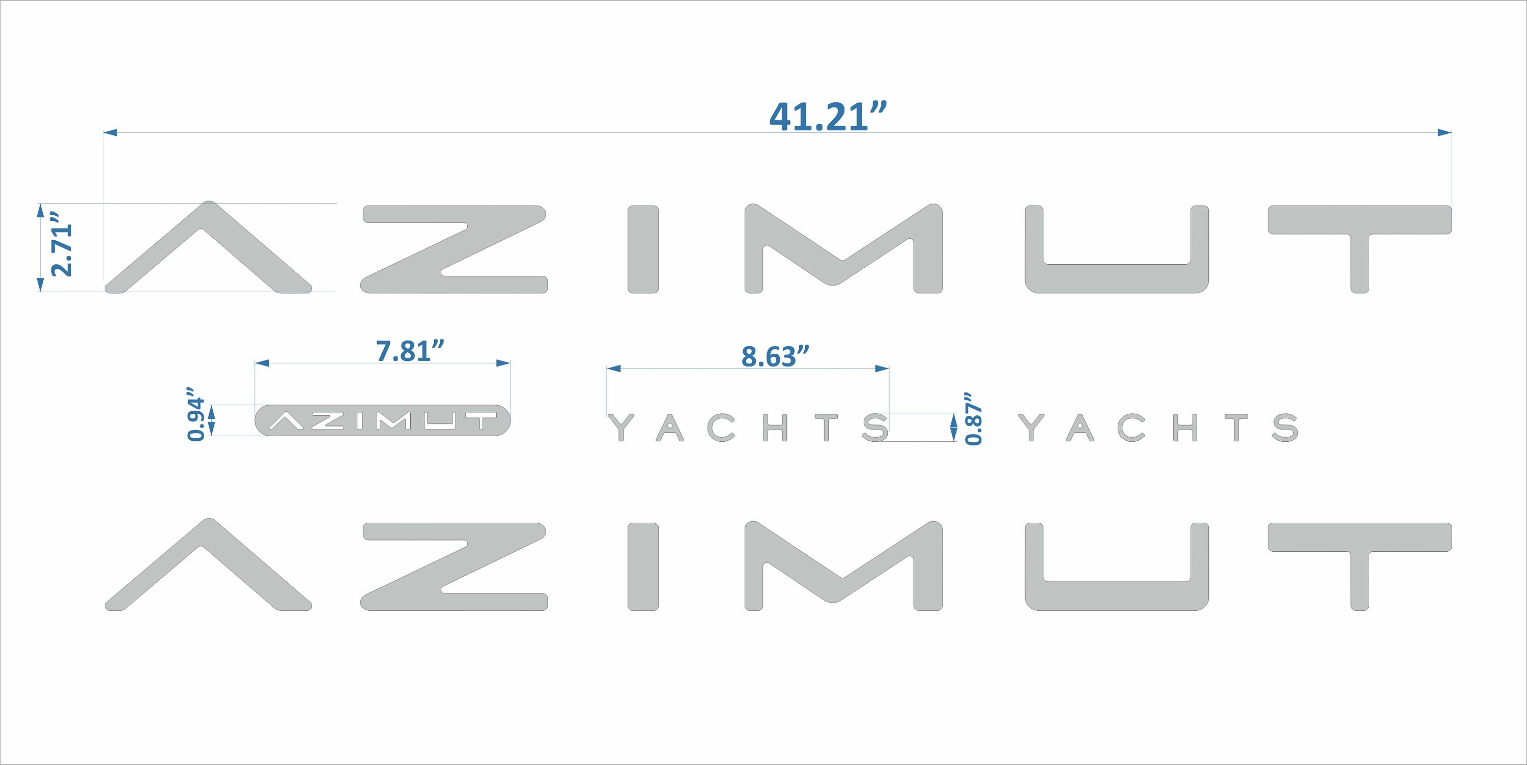 Azimut Boats Emblems 41 FREE FAST Delivery DHL Express Etsy