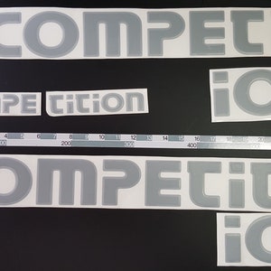 Competition Boat Emblem 29&quot; gray + FREE FAST delivery DHL express - Raised Stickers Set - Graphics Decal
