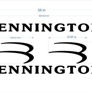 Bennington Boats Emblems 34&quot; black + FREE FAST delivery DHL express - Raised Stickers Set - Graphics Decal