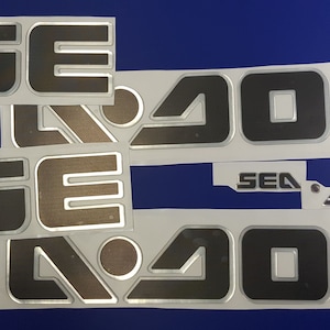 Sea Doo-bootemblemen 32" chroomzwart + GRATIS SNELLE levering DHL Express - Stickersset - Grafische sticker