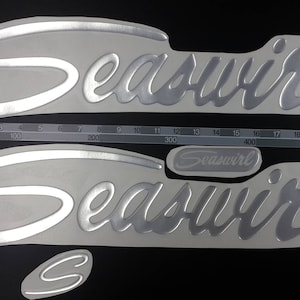 Seaswirl Boats-emblemen 21" chroom + GRATIS SNELLE levering DHL Express - Stickersset - Grafische sticker