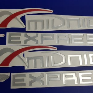 Bootembleem Midnight Express 59" + GRATIS SNELLE levering DHL Express - Stickersset - Grafische sticker