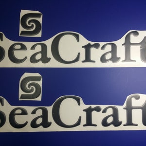 SeaCraft-bootemblemen 22" zwart + GRATIS SNELLE levering DHL Express - Stickersset - Grafische sticker