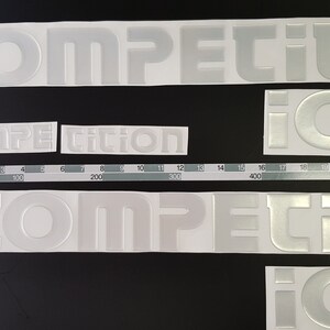 Embleem wedstrijdboot 30" chroom + GRATIS SNELLE levering DHL Express - set stickers met reliëf - grafische sticker