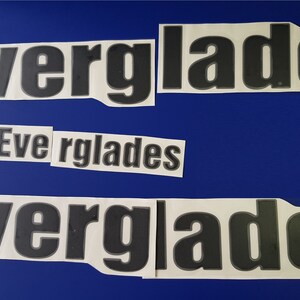 Everglades Boat Emblem 32&quot; black + FREE FAST delivery DHL express - Raised Stickers Set - Graphics Decal