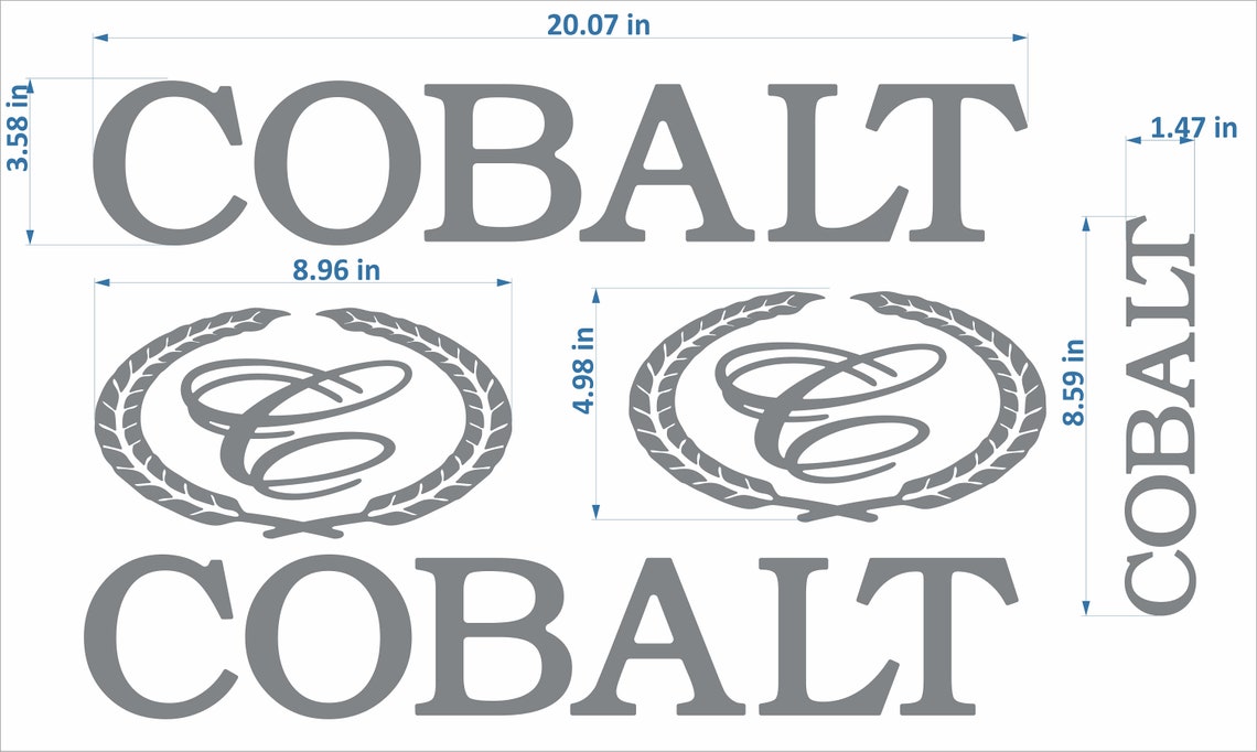 Cobalt Boat Emblems 20 Chrome FREE FAST Delivery DHL Etsy