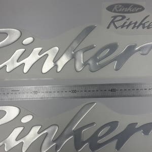 Rinker-bootemblemen 20" chroom + GRATIS SNELLE levering DHL Express - Stickersset - Grafische sticker