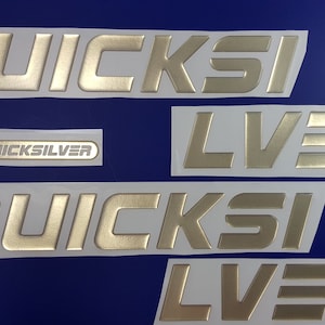 Quicksilver-bootemblemen 29" goud + GRATIS SNELLE levering DHL Express - stickersticker - stickerset - grafische sticker