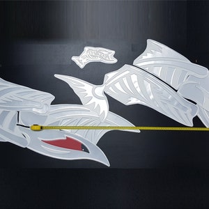 Fish Boat Emblem 51” chrome + FREE FAST delivery DHL express - Raised Decal set - Stickers Set - Graphics Decal