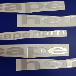 Cape Horn-bootemblemen 39" chroom + GRATIS SNELLE levering DHL Express - verhoogde stickers - stickerset - grafische sticker
