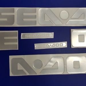 Sea Doo-bootemblemen 32" chroom + GRATIS SNELLE levering DHL Express - Stickersset - Grafische sticker