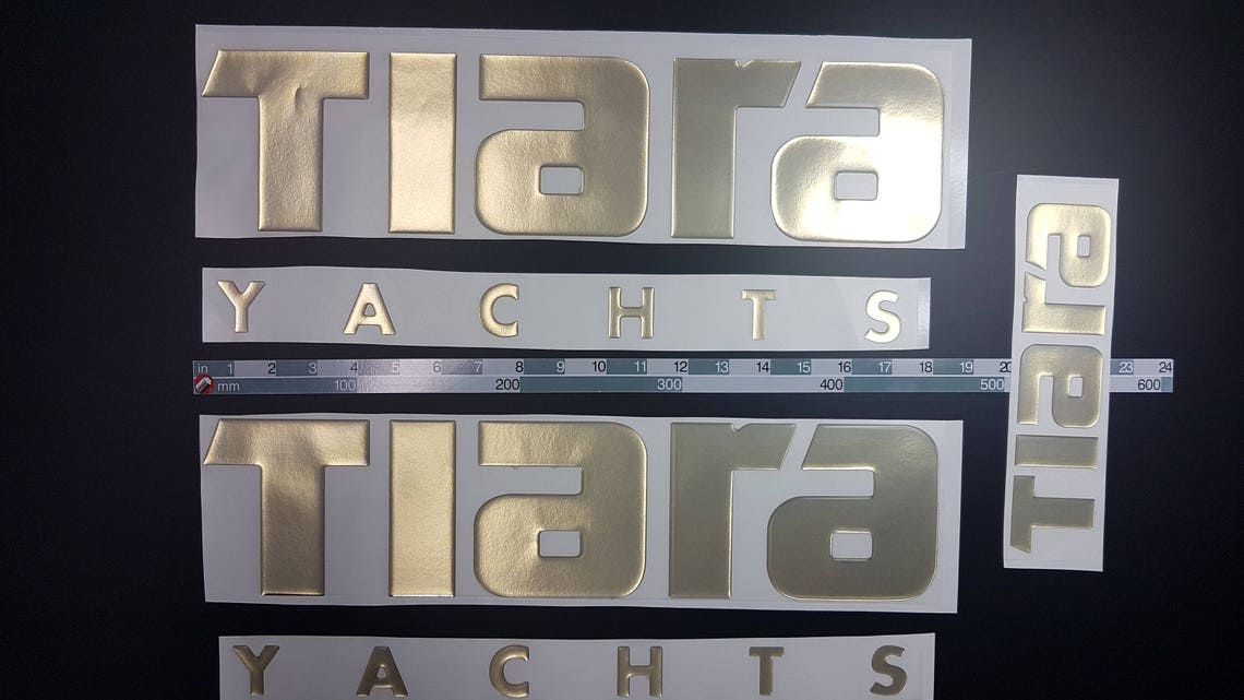 Tiara Yachts Boat Emblems 18 Gold FREE FAST Delivery Etsy