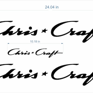 Chris Craft boat Emblems 24&quot; black +FREE FAST delivery DHLexpress -stickers decal - Graphics Decal