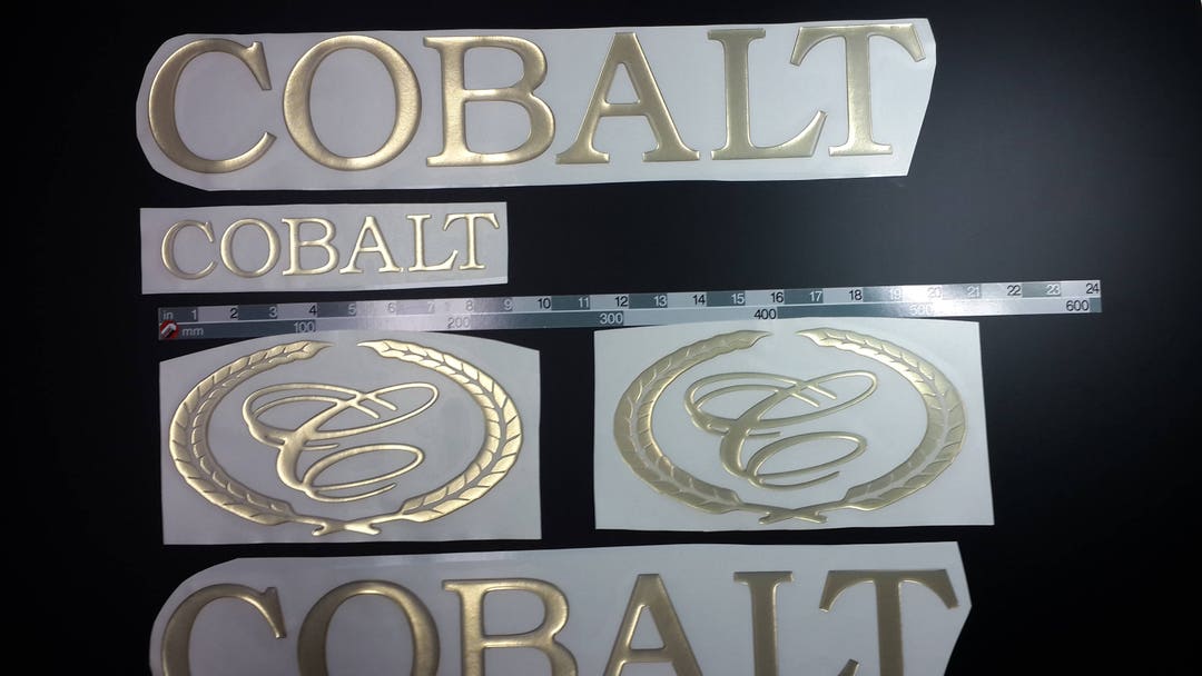 Cobalt Boat Emblems 20 Gold FREE FAST Delivery DHL Express Stickers Set