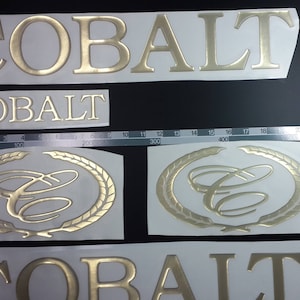 Emblemas de barco de cobalto 20" ouro + entrega RÁPIDA GRÁTIS DHL express - Conjunto de adesivos - Decalque gráfico